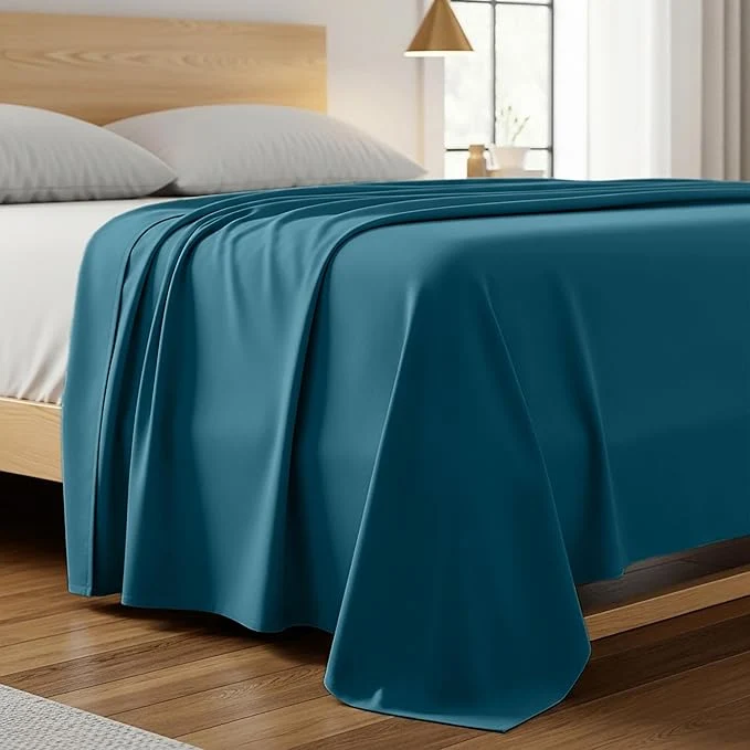 Carefully Designed Mellanni Twin XL Size Flat Sheet Green
