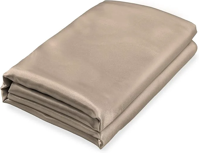 Authentic Homiest Taupe Satin Flat Sheet Elegant