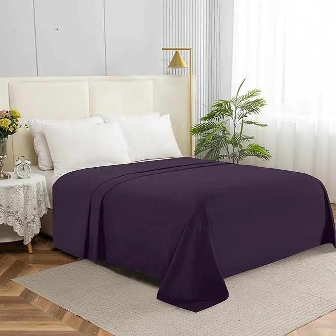 Sustainable Elegant Comfort Premium Hotel Quality 1-Piece Flat Sheet Luxury Softest 1500 Breathable