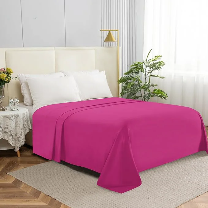 Traditional Elegant Comfort Premium Hotel Quality 1-Piece Flat Sheet Luxury Softest 1500 Sustainable
