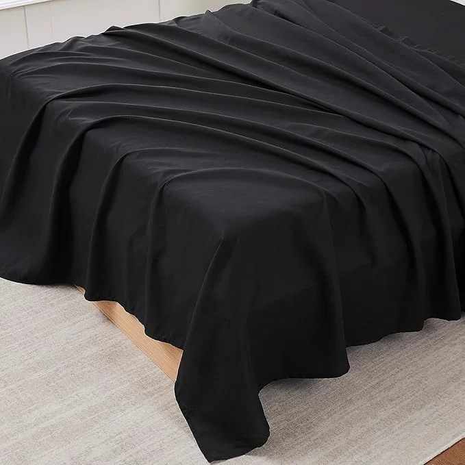 Clean Sweet Home Collection Queen Flat Sheet Secure
