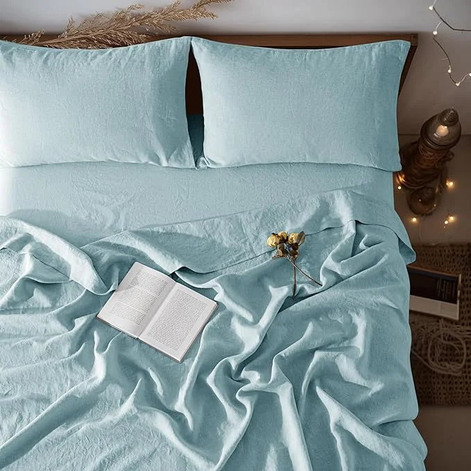 Artisan LBRO2M Pure Linen Sheet Set Deep Pocket Up to 16 Bed Sheets Sets Exceptional