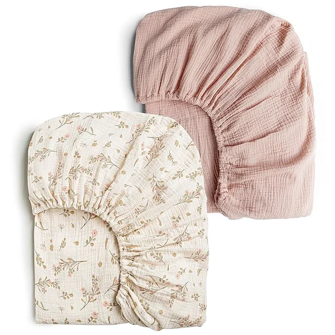 Luxury Konssy Muslin Crib Sheets for Girl Boy Lightweight