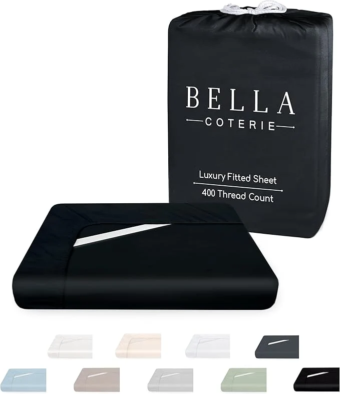Smooth Bella Coterie Luxury Bamboo Viscose Queen Size Fitted Sheet Only Exceptional