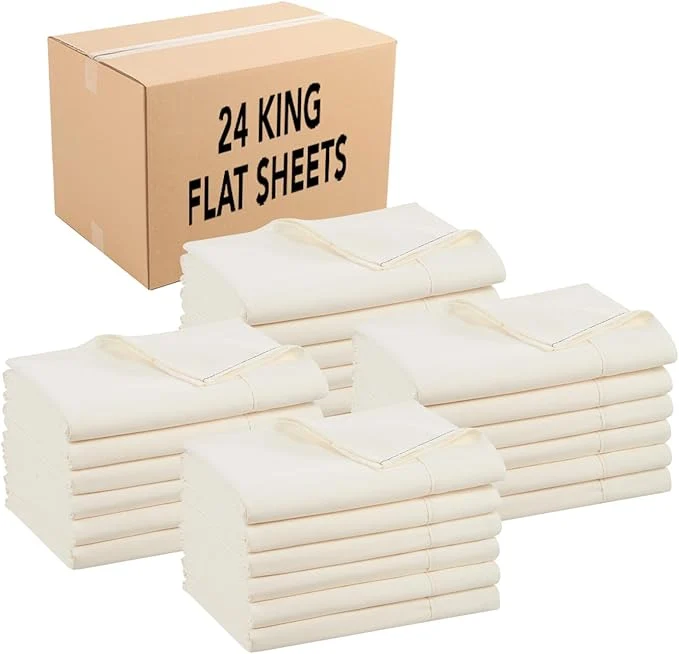 Crafted Arkwright Bulk King Flat Sheets Long-Lasting
