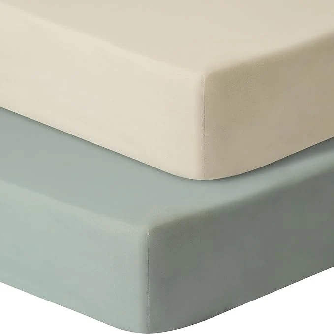Safe GUNTAIL Pack and Play Sheets Fitted 2 Pack Pack n Play Sheets High-Performance
