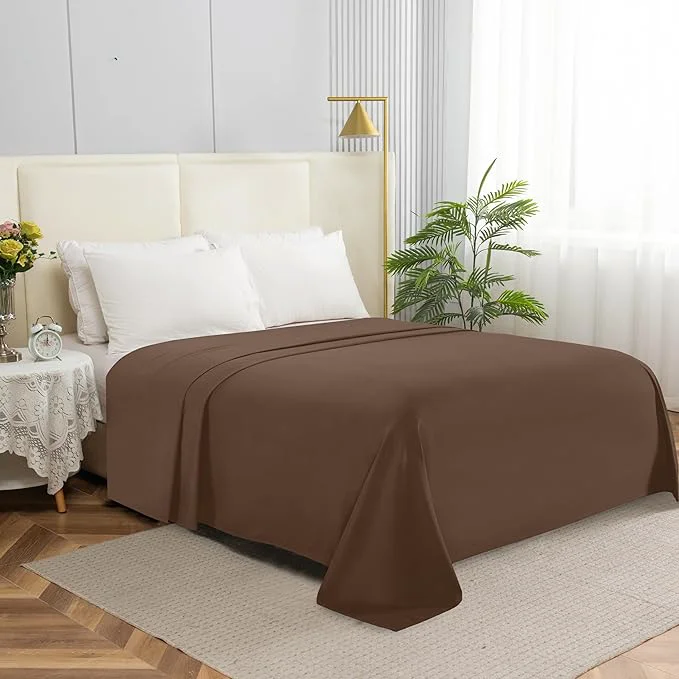 Traditional Elegant Comfort Premium Hotel Quality 1-Piece Flat Sheet Luxury Softest 1500 Flexible