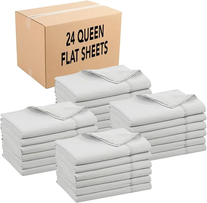 Refined Arkwright Bulk Queen Flat Sheets Convenient
