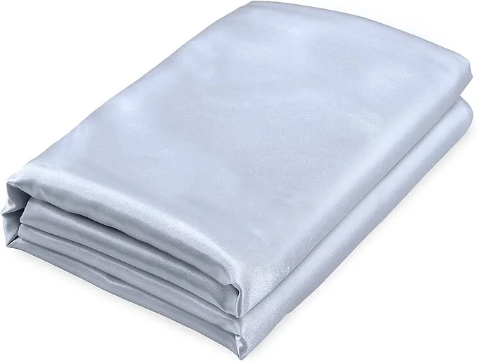 Unique Homiest Baby Blue Satin Flat Sheet King Next-Generation