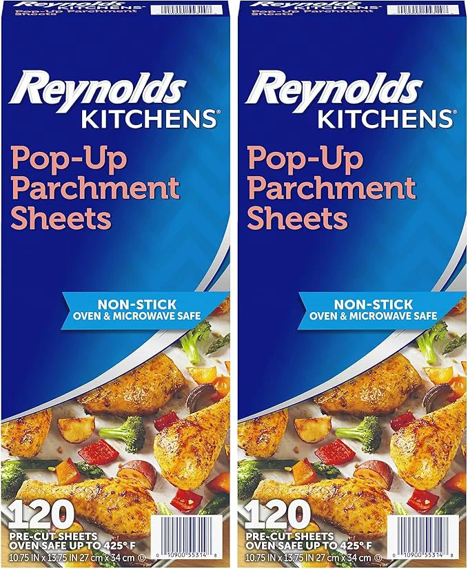 Carefully Designed Reynolds Kitchens Pop-Up Parchment Paper Sheets 10.7×13.75 Inch 120 Sheets Safe