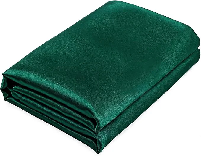 Convenient Homiest Blackish Green Satin Flat Sheet Comfortable