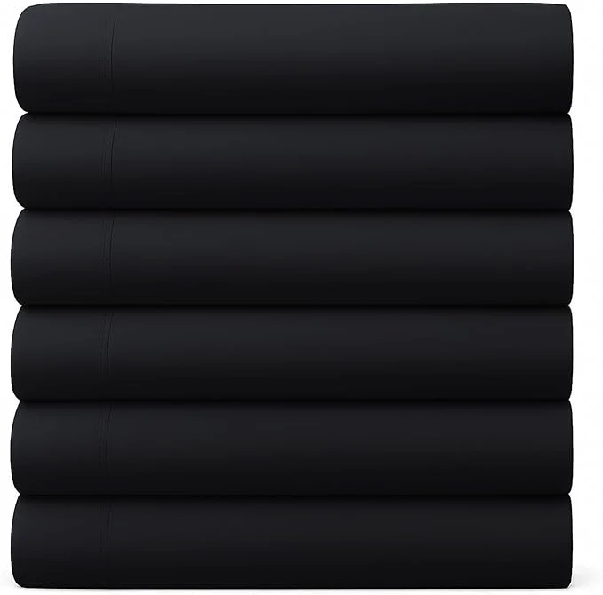 Outstanding GOLD TEXTILES Full Flat Sheet 12 Pack – Brushed Microfiber Top Sheets Modern