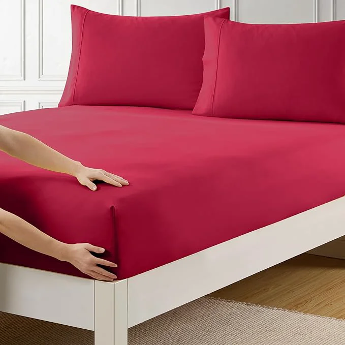 Easy-to-Use Twin XL Fitted Sheet Only with Full Elastic Built in Corner Sheet Straps to Quality