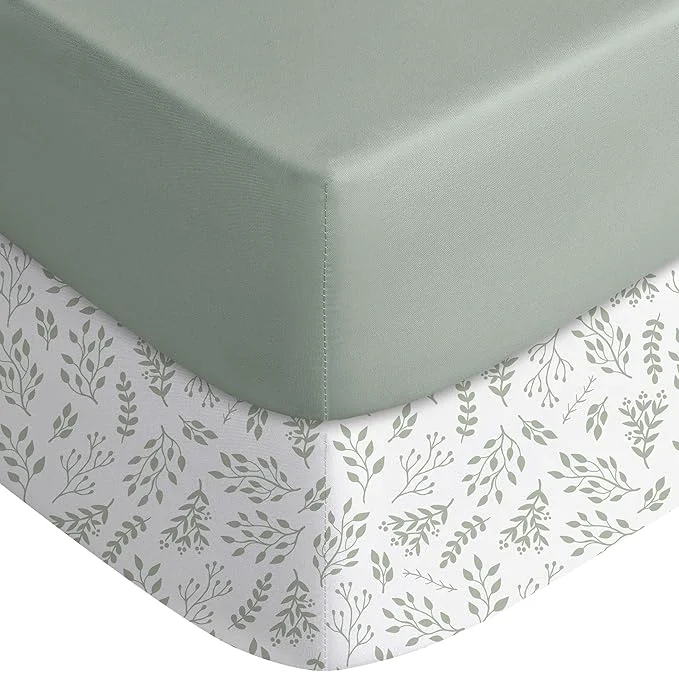 Superior Yoofoss Baby Crib Sheets for Boys Girls Fitted Crib Sheet 2 Pack for Standard Detailed