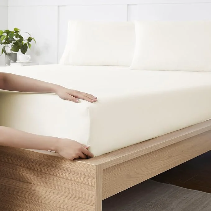 Certified Twin XL Fitted Sheet Only with Full Elastic Built in Corner Sheet Straps to Fine