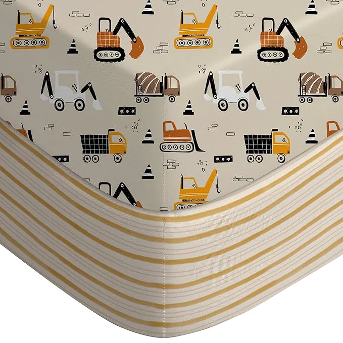 World-Class Yoofoss Pack and Play Sheets Fitted Mini Crib Sheets 2-Pack First-Class