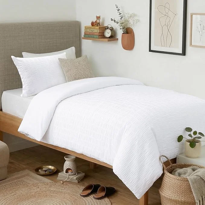 Official Cozyide White Twin Duvet Cover 2 Pieces Bedding Duvet Covers Soft Breathable