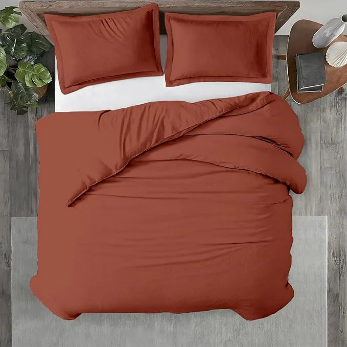 Contemporary Kotton Culture 3 Pc California King Duvet Cover Set- Egyptian Cotton 600 User-Friendly