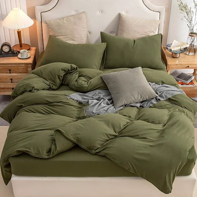 Innovative PURE ERA Jersey Knit Duvet Cover Set T-Shirt Cotton Super Soft Comfy 3pc Luxury