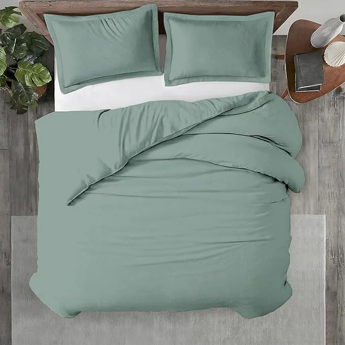 Reliable Kotton Culture 3 Pc Queen Size Duvet Cover Set- Egyptian Cotton 600 TC Soft