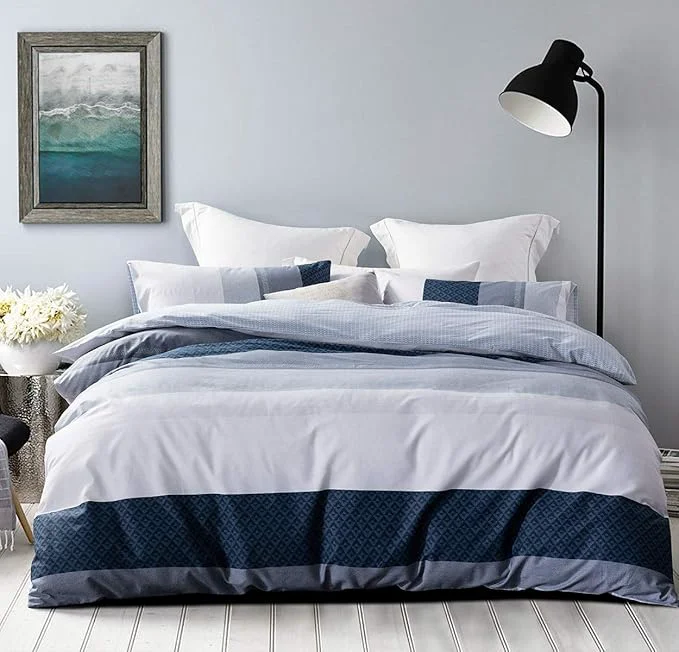Reusable SLEEPBELLA Duvet Cover Queen Set 600 Thread Count Cotton Bedding Set Excellent