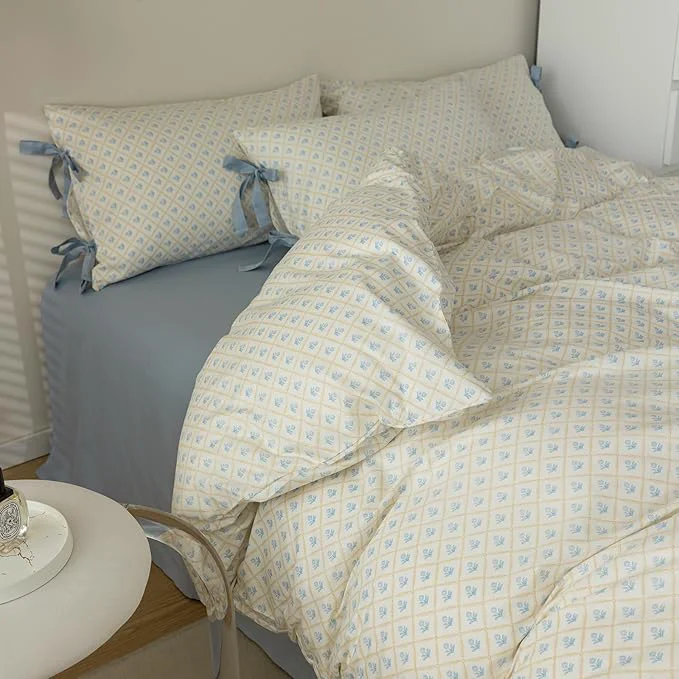 Effective mixinni Blue Floral Duvet Cover Set Twin XL High-Grade
