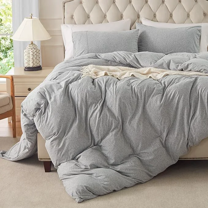 Elegant PURE ERA Jersey Knit Duvet Cover Set T-Shirt Cotton Super Soft Comfy 3pc Exceptional