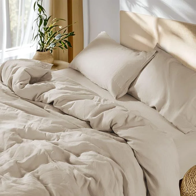 Easy-to-Use SONORO KATE French Linen Duvet Cover Queen Size Soft Breathable Functional