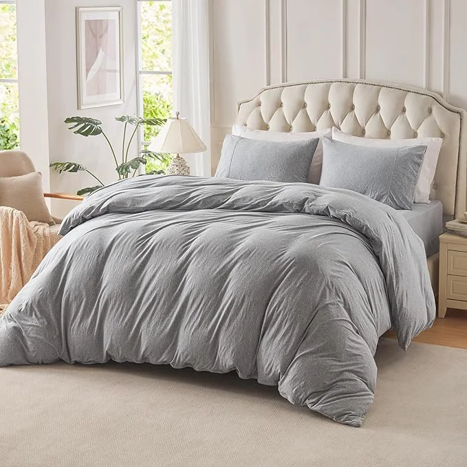 Practical PURE ERA Jersey Knit Duvet Cover Set T-Shirt Cotton Super Soft Comfy 3pc Proven