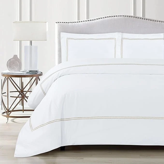 High-Quality Dreamology White Duvet Cover Luxury Hotel Quality Bedding Set Cotton
