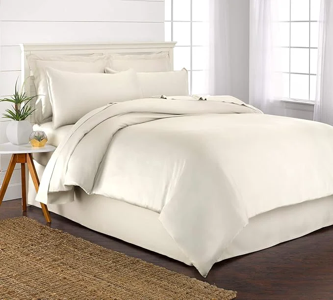 Sophisticated King Duvet Cover by Pure Bamboo 3 Piece Set Organic Viscose Sustainable