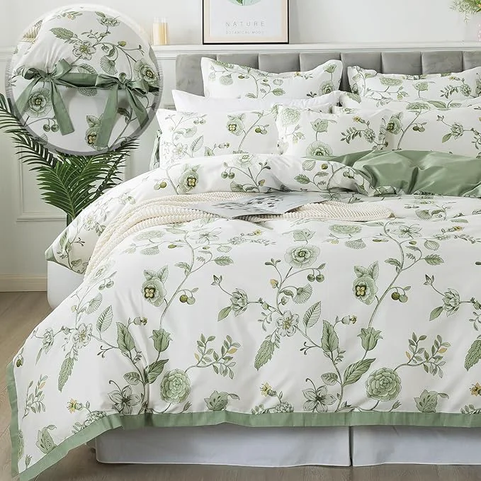 Official FADFAY Twin XL Duvet Cover Set Floral Bedding Set Cotton College Bedding Original Design