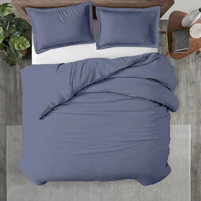Breathable Kotton Culture 3 Pc Duvet Cover Queen Size Full Size Set- Egyptian Cotton Professional