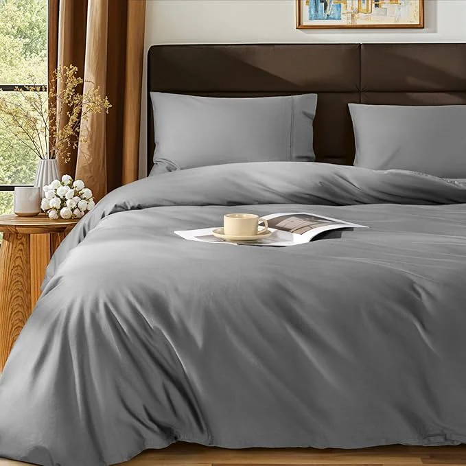 Secure SONORO KATE Egyptian Cotton Duvet Cover Queen Size 1000 Thread Count Superior