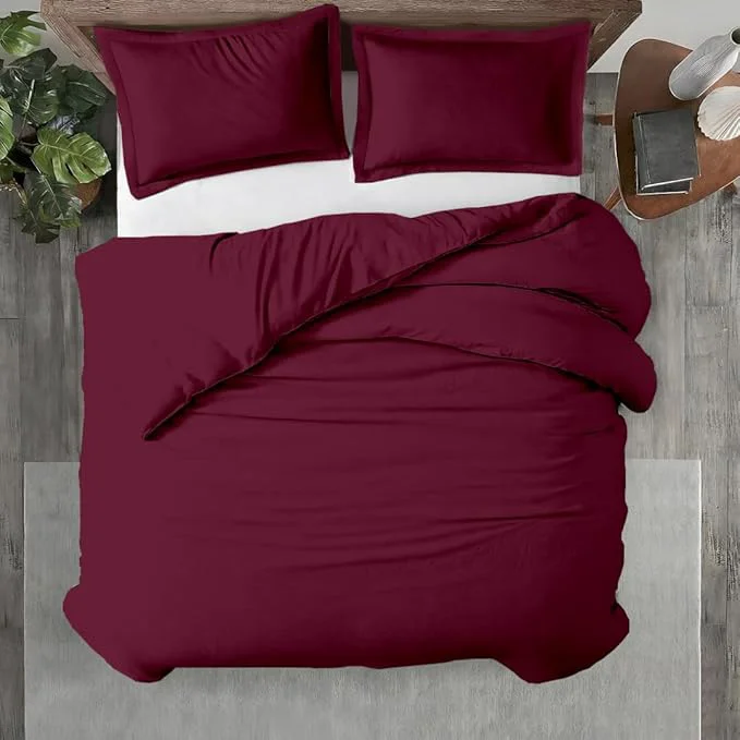 Authentic Kotton Culture 3 Pc California King Duvet Cover Set- Egyptian Cotton 600 Traditional