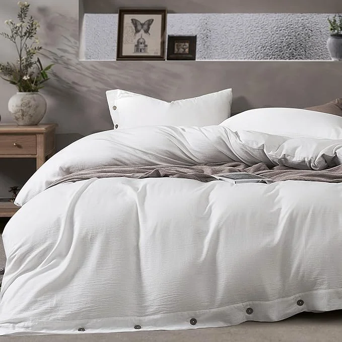 Excellent JELLYMONI Washed Cotton Duvet Cover Breathable