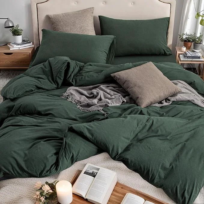Efficient PURE ERA Jersey Knit Duvet Cover Set T-Shirt Cotton Super Soft Comfy 2pc Powerful