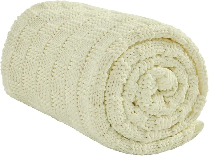 Quality Knitted Weighted Blanket for Adult No Beads Heavy Blanket 60 x 80” 20lbs Smooth