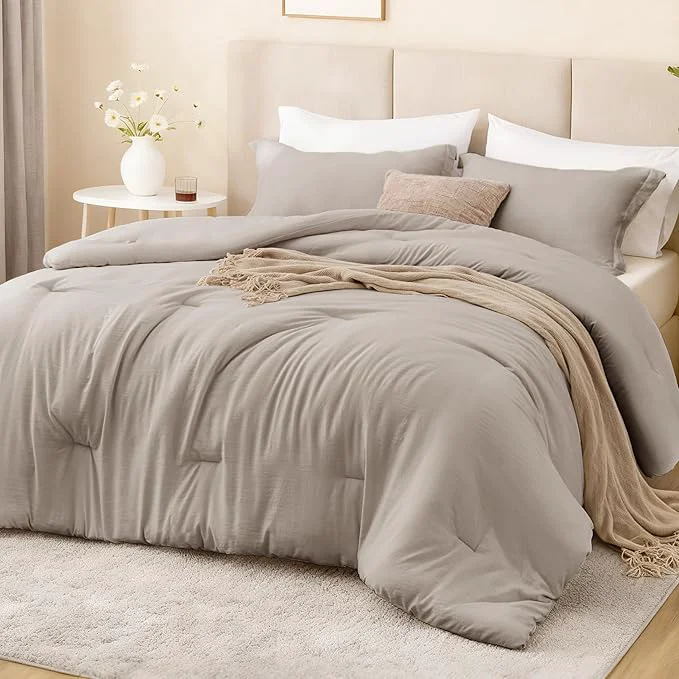 Durable Love’s cabin Burlwood Full Comforter Set 3-Piece Prewashed Bed Set Specialty
