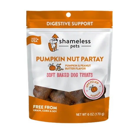Breathable Shameless Pets Pumpkin Nut Partay Soft Baked Dog Treats 6 oz. Unique