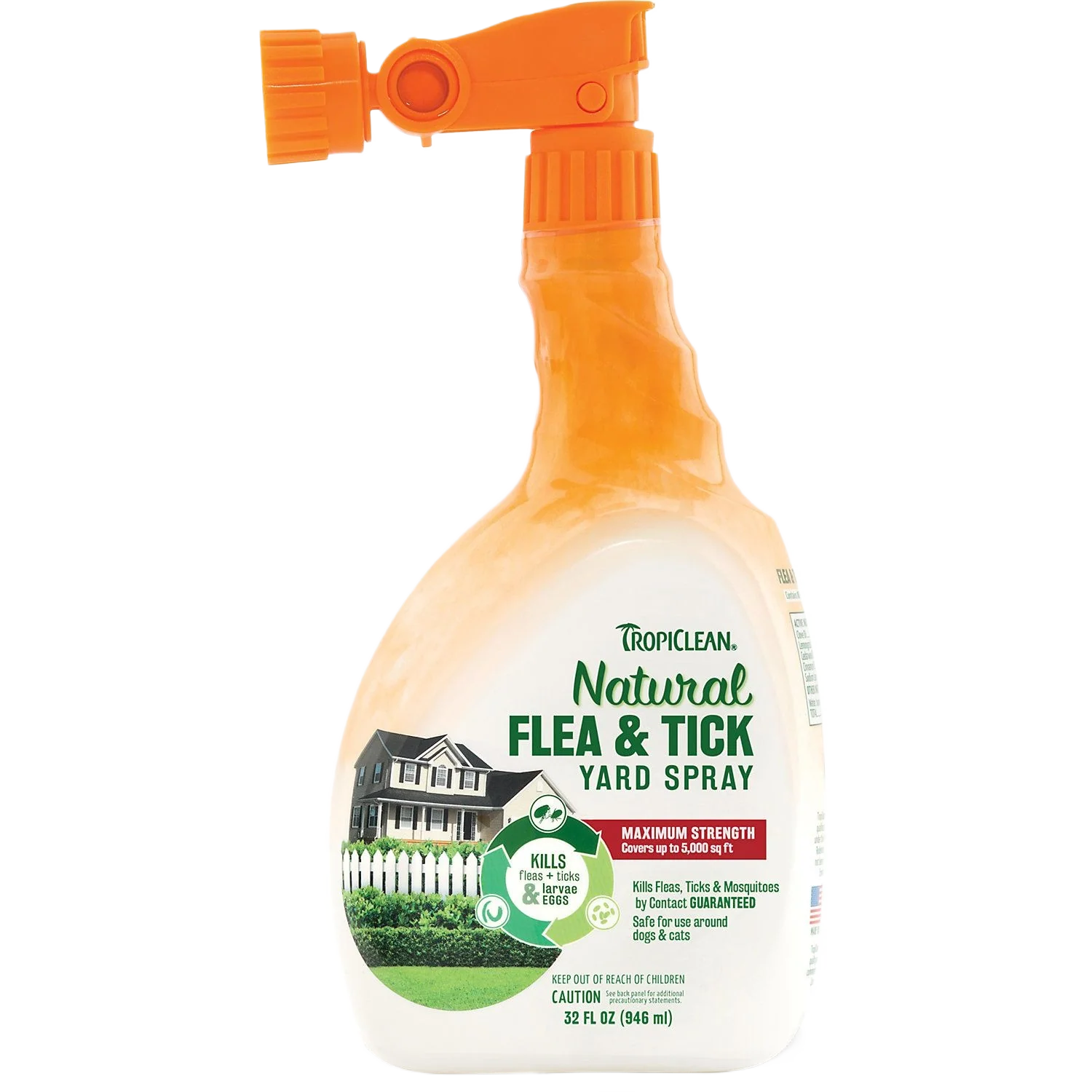 Minimalist TropiClean Natural Flea Tick Yard Hose End Spray 32 oz. Dependable