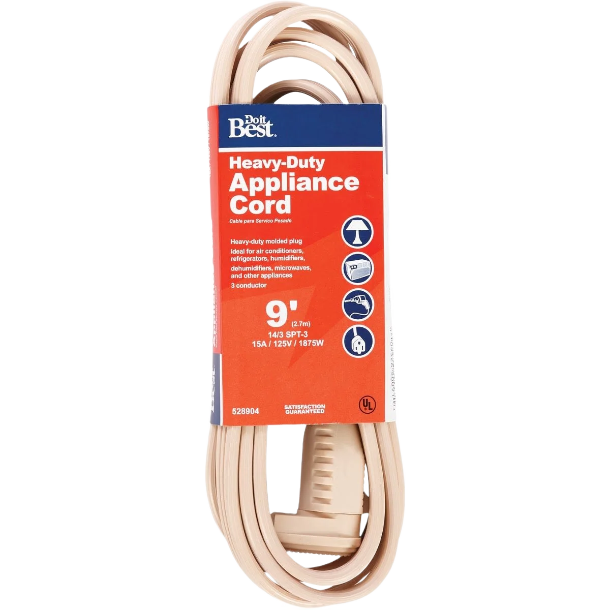 Next-Generation Do it Beige 14 3 15A Heavy-Duty Appliance Cord 9 ft. Modern