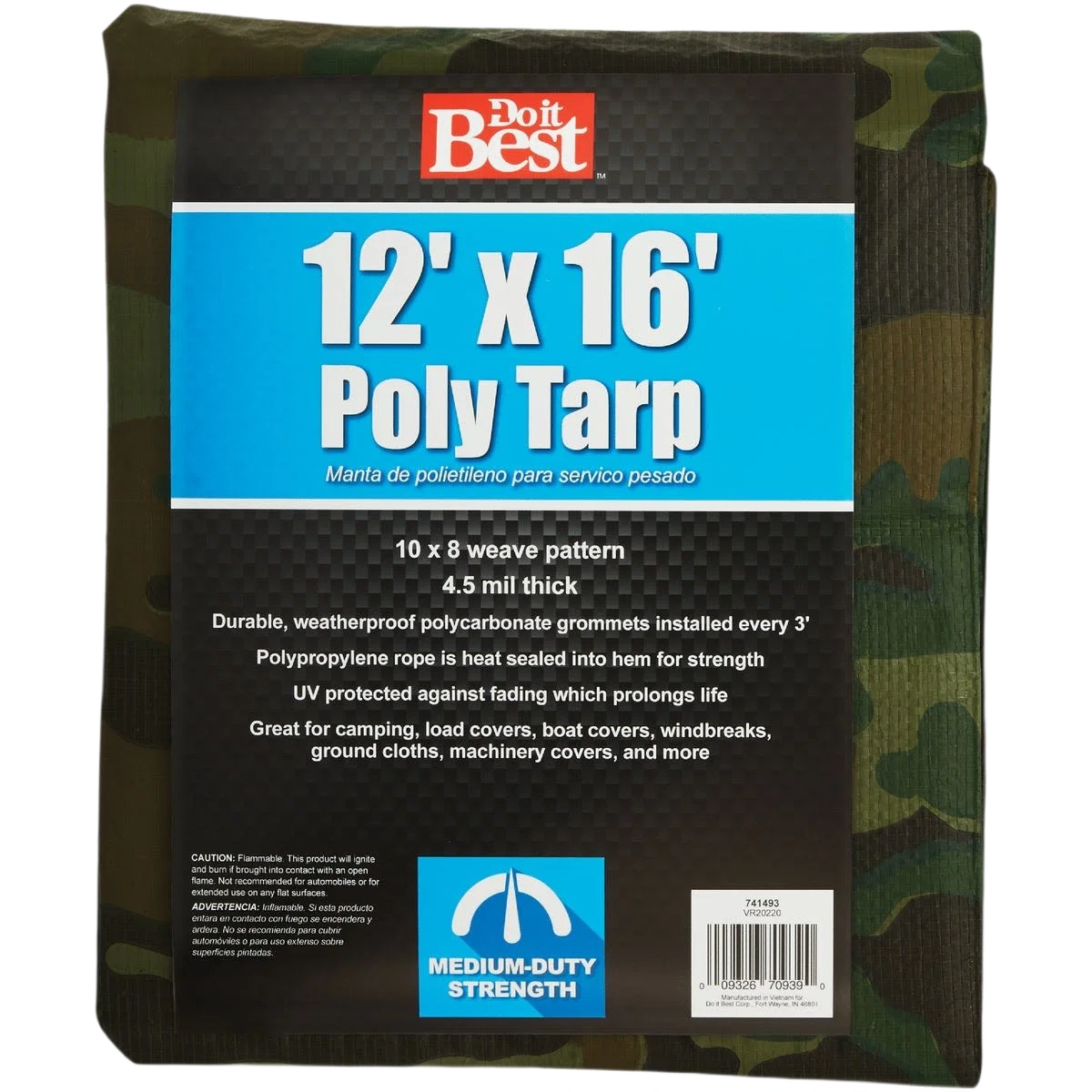 Consistent Do it Camo Medium Duty Poly Tarp 12 Ft. x 16 Ft. Exceptional