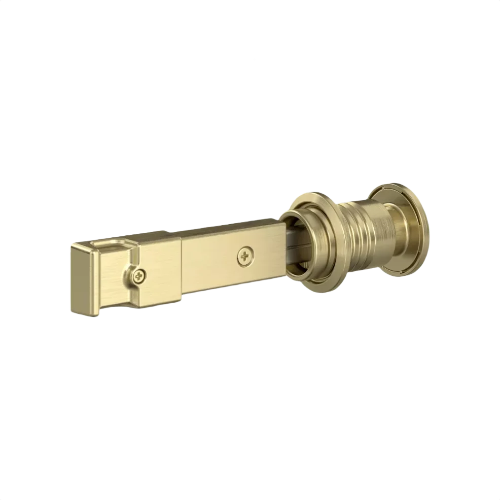 Easy-to-Use National Hardware Brushed Gold Barn Door Lock Dependable