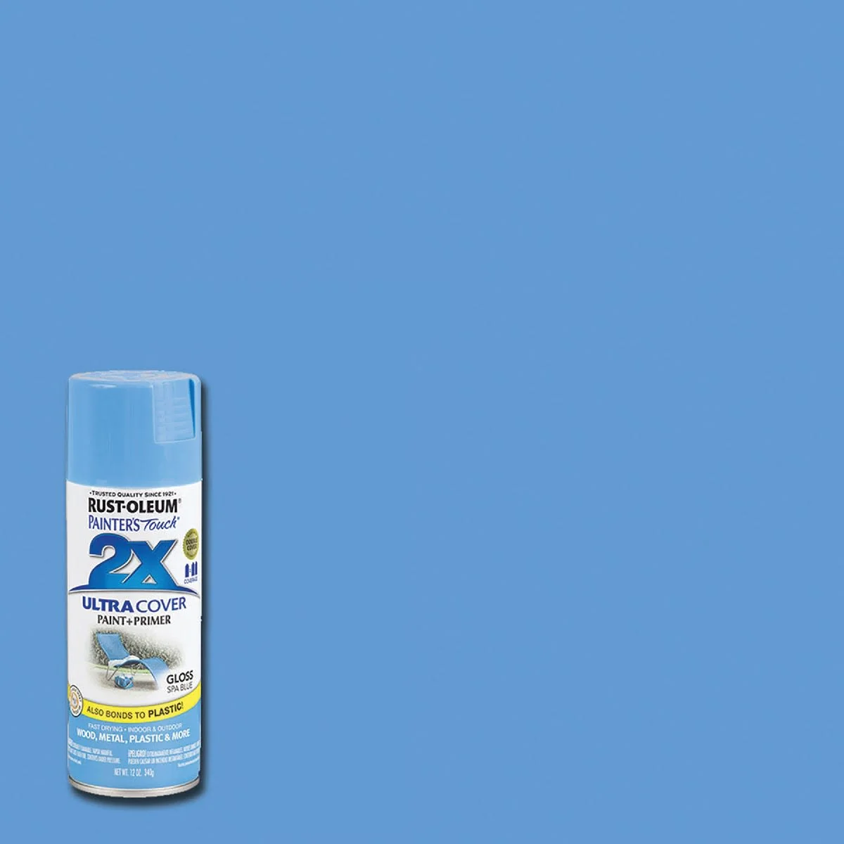 Fashionable Rust-Oleum Painters’ Touch 2X Spa Blue Gloss Spray Paint Primer 12 oz. Fine