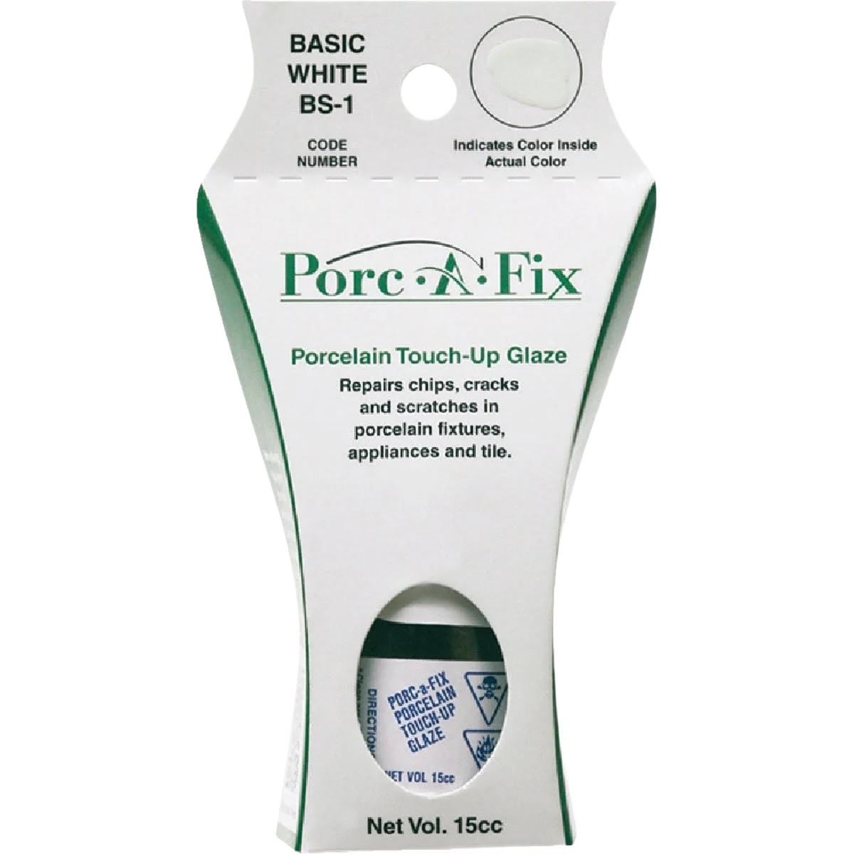 Lightweight Fixture-Fix Porc-A-Fix Basic White Porcelain Touch-Up Paint Glaze 15Cc Prestigious