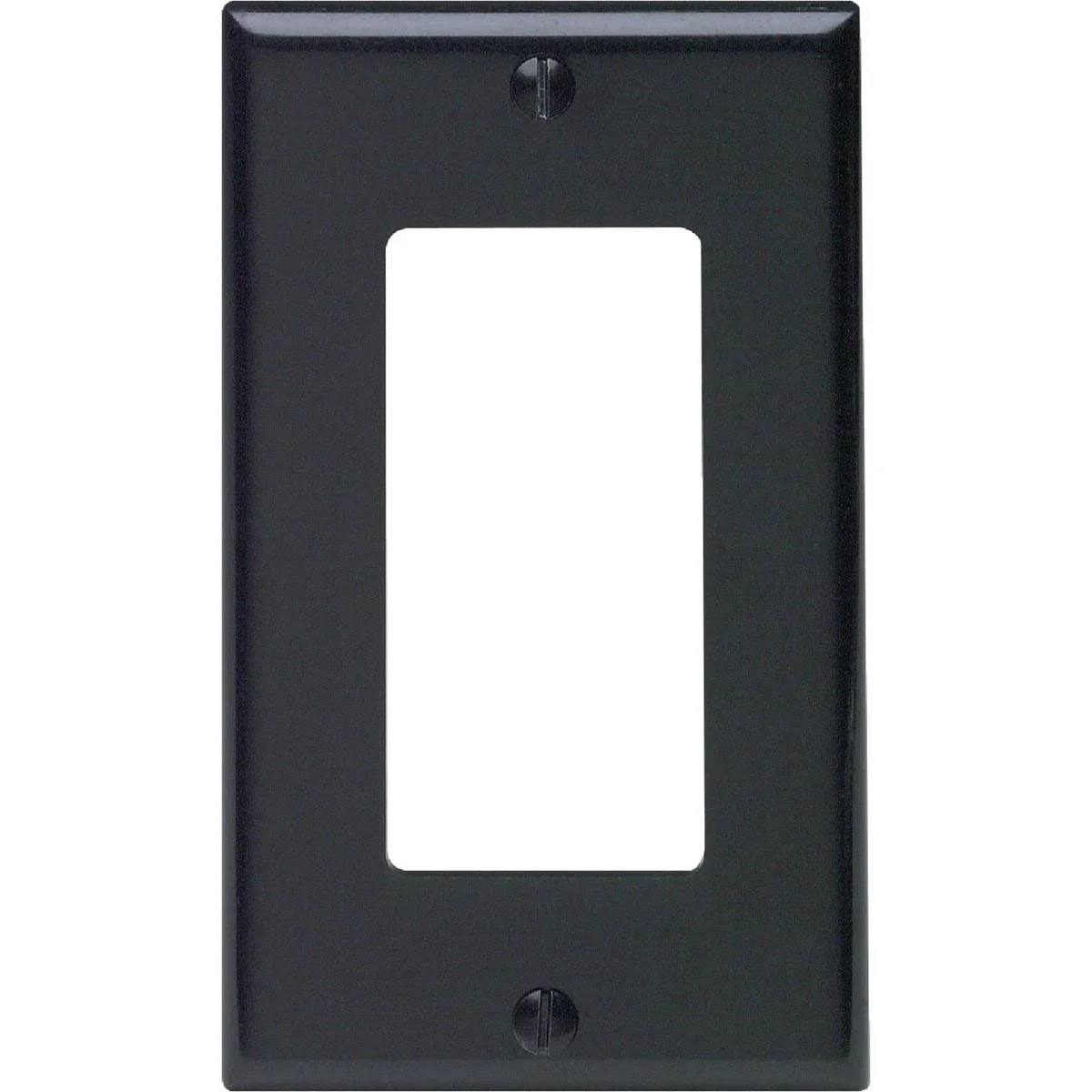 Smart Leviton Decora Black 1-Gang Plastic Rocker Wall Plate Long-Lasting