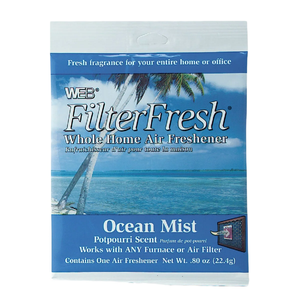 Stylish Web FilterFresh Ocean Mist Furnace Air Freshener 6 x 6 in. Pure
