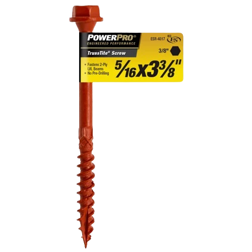 Functional Power Pro 5 16 In. x 3-3 8 In. TrussTite Structural Screw Dependable