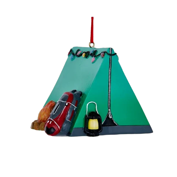 Powerful Kurt S. Adler Personalized Green Camping Tent Ornament Reusable